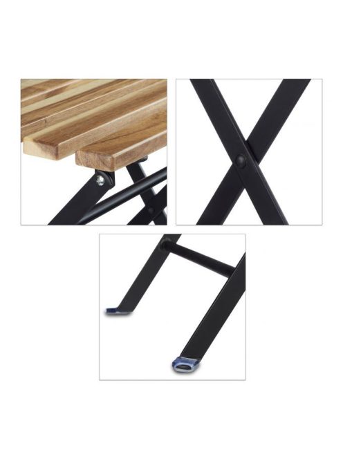 BISTRO Összecsukható kerti bútor garnitúra asztal két székkel 10020682