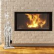 Lovag formájú kandalló tisztító garnitúra öntöttvas 4 db-os szett ezüst 72x21x12,5 cm 10022289