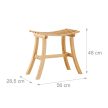 Ívelt bambusz fürdőszobai szék 48x56x28,5 cm 10022339