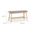 Skandináv design ülőpad cipőtartó 44x90x34 cm 10022340