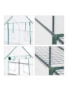 Bejáratos üvegház fóliasátor polcokkal és 4 ablakkal zöld 190x140x140 cm 10023332