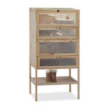 Hörcsögketrec 3 szintes natúr fa 120x60x40 cm 10023712