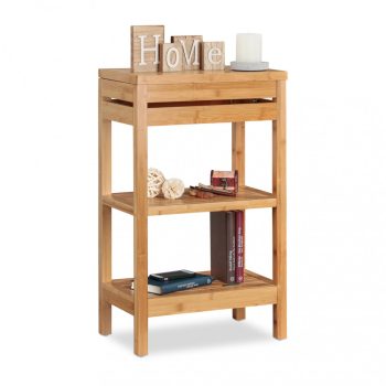   Bambusz polc polcokkal és felső tárolóval 76,5x46x29,5 cm 10024186