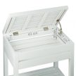 Bambusz fehér fürdőszobai polc 76,5 x 46 x 29,5 cm 10024195