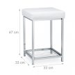 Kárpitozott ülőke polccal fehér-ezüst 10024633