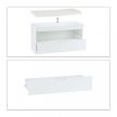2 fiókos cipőtartó párnázott pad fehér 48,5x87x38 cm 10024782