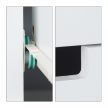2 fiókos cipőtartó párnázott pad fehér 48,5x87x38 cm 10024782