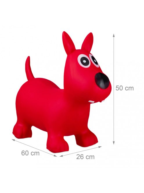 Ugráló állatka piros kutya felfújható 10024990_rt