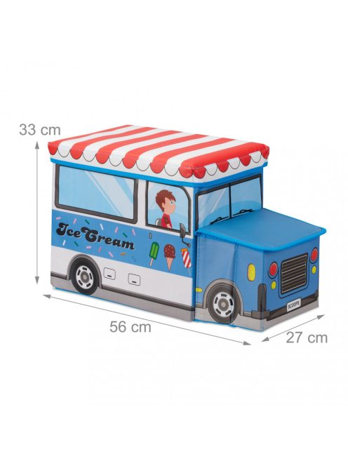 Jégkrémes autó összehajtható játéktároló ülőke 10025629_icec