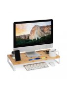 Monitor állvány asztali rendszerezővel natúr-fehér 9x60x30 cm 10025704