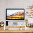 Monitor állvány rendszerezővel 2 fiókkal fehér-natúr 11x58,5x32,5 cm
