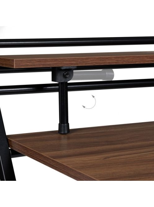 Összecsukható íróasztal polccal barna - fekete 10026038_ntsw