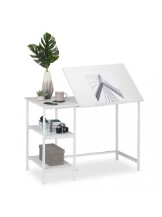   Dönthető íróasztal 3 polccal fehér 75x110x55 cm 10026046_ws