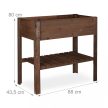Emelt magaságyás polccal fenyőfa sötétbarna 80x88x43,5 cm 10026320