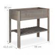 Emelt magaságyás polccal fenyőfa szürke 80x88x43,5 cm 10026321