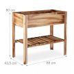 Emelt magaságyás polccal fenyőfa égetett barna 80x88x43,5 cm 10026322
