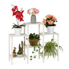   Fából készült 6 polcos virágtartó M fehér 70x89x26,5 cm 10026343_58