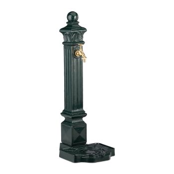   Antik oszlopos álló kerti kút 80x28x32 cm sötétzöld-arany 10026380