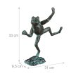 Kerti figura öntöttvas zöld béka 33 cm 10026407_59