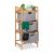 Bambusz fürdőszobai polc 3 rekesszel natúr-szürke 96x44x34,5 cm 10026498