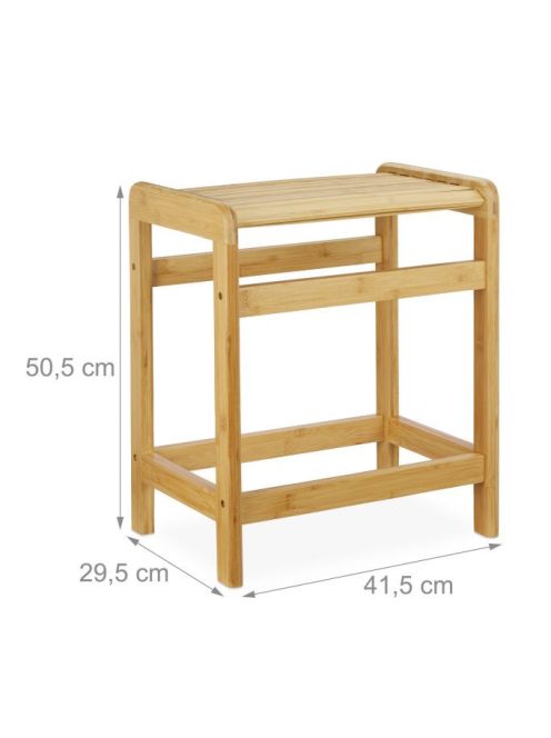 Bambusz fürdőszobai szék 50,5x41,5x29,5 cm 10026503