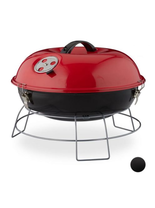Kompakt piknik grillsütő hordozható piros 10026553_rt