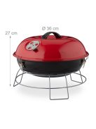 Kompakt piknik grillsütő hordozható piros 10026553_rt