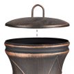 Azték kültéri kályha bronz-fekete 89x44x44 cm 10026554