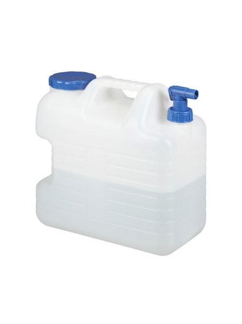 Víztároló kanna csappal műanyag 20 literes fehér - kék 10026581_20_bl