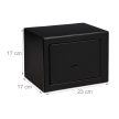 Kompakt fali széf kulccsal fekete 17x23x17 cm 10027255_46