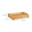Bambusz reggelizőtálca fiókkal 43x31 cm 10027594