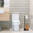 Modern WC-kefe és papírtartó szett bambusz és fém 10027611