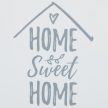 Fa kulcstartó doboz 6 akasztóval home sweet home motívummal fehér 10027890_470