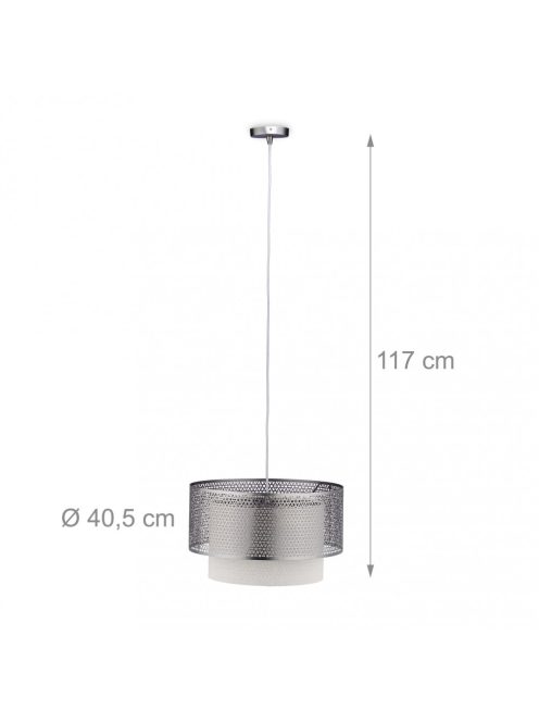 Modern mennyezeti lámpa ezüst-szürke 40,5 cm 10028060