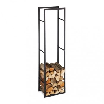   Modern XXL tűzifatároló állvány fekete 170x44,5x30 cm 10028772