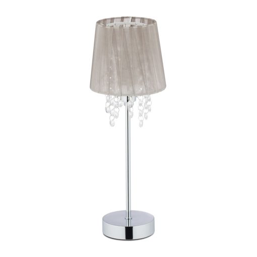 Organza kristály asztali lámpa szürke-ezüst 41 cm 10029521