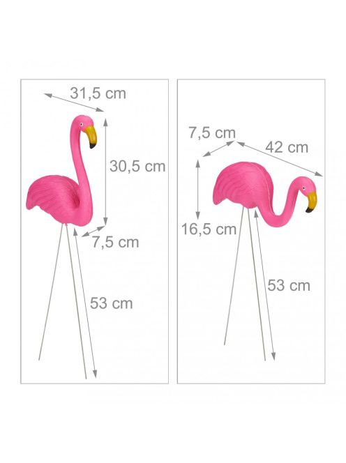 Flamingó kerti dekoráció 2 db-os szett 10030015