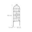Rózsafuttató lugas Vintage design 150 cm fekete 2 db-os szett 10030852