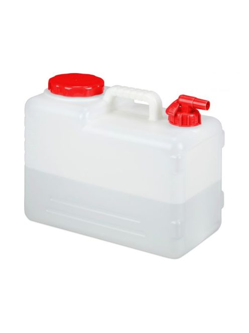 Víztároló kanna csappal műanyag 15 literes fehér - piros 10030916_15_rt
