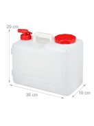 Víztároló kanna csappal műanyag 15 literes fehér - piros 10030916_15_rt