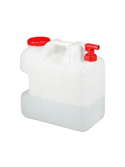 Víztároló kanna csappal műanyag 20 literes fehér - piros 10030916_20_rt