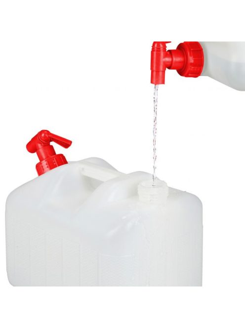 Víztároló kanna csappal műanyag 25 literes fehér - piros 10030916_25_rt