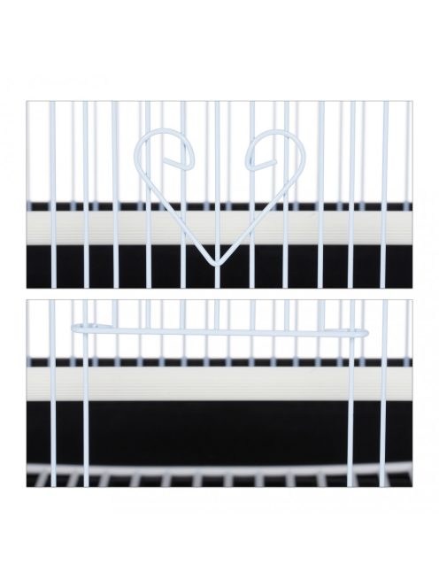 Madárkalitka kiegészítőkkel fekete 49,5x34,5x31 cm 10030968