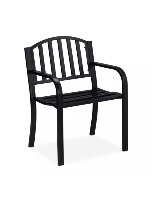 Modern fém kerti szék fekete 82x60x48,5 cm 10030995