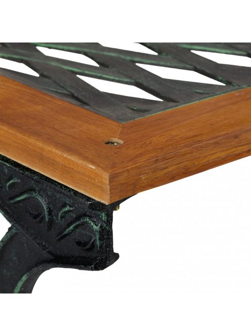 Rusztikus kerti asztal négyszögletes natúr-fekete 58x98x47 cm 10030997