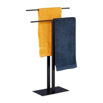 Törölközőtartó T-Design fekete 82x50x19 cm 10031361