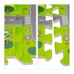 Város mintájú puzzle szőnyeg gyerekeknek 10031431