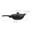 Wok serpenyő fedéllel minden típusú főzőlaphoz 30 cm 10031502