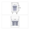 Beépíthető konyhai szelektív szemetes 1x20l és 2x10l szürke 10031546
