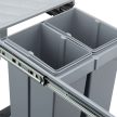 Beépíthető konyhai szelektív szemetes 1x20l és 2x10l szürke 10031546